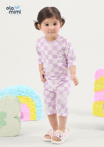 Bộ pijama lửng Olomimi bé trai/bé gái Fom Fom Purple