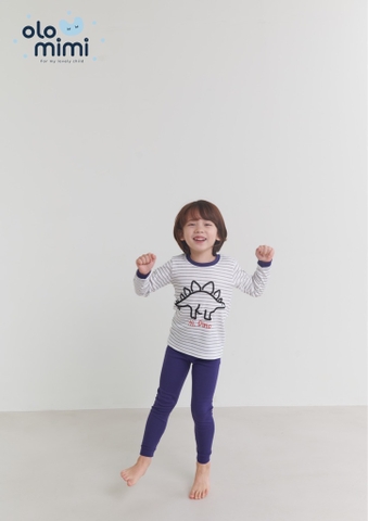 Bộ pijama dài tay Olomimi bé trai Hi Dino