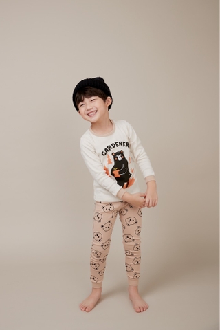 Bộ pijama dài Olomimi bé trai/bé gái Bear Gardener