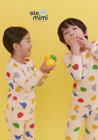 Bộ pijama dài tay Olomimi bé trai/bé gái My Puppy