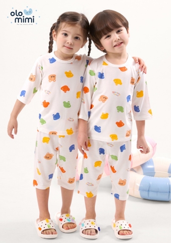 Bộ pijama lửng Olomimi bé trai/bé gái Hidden Bear