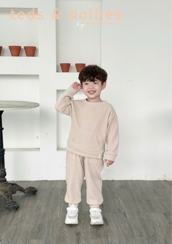 Set dài tay tăm chun thu đông bé trai be - TDF2404B