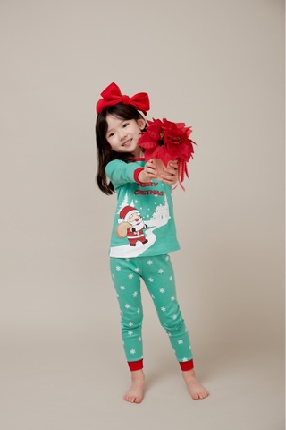 Bộ pijama dài Olomimi bé trai/bé gái Santa Christmas