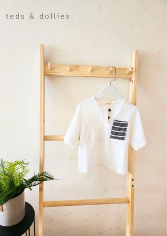 Ted & Dollies Set quần sọc áo trắng - TDS2305