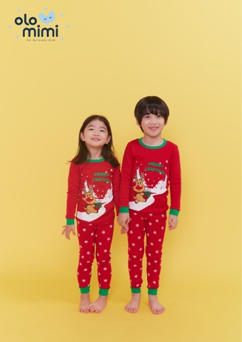 Bộ pijama dài tay Olomimi bé trai/ bé gái Merry Rudolph
