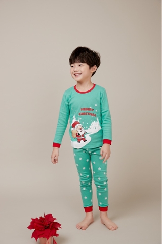 Bộ pijama dài Olomimi bé trai/bé gái Santa Christmas