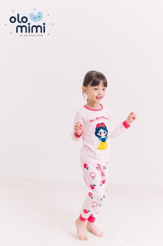 Bộ pijama dài tay Olomimi bé gái Apple Princess