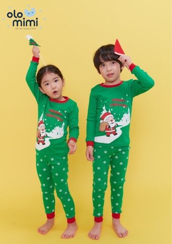 Bộ pijama dài tay Olomimi bé trai/ bé gái Merry Santa
