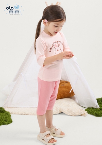 Bộ pijama lửng Olomimi bé gái Party Bunny