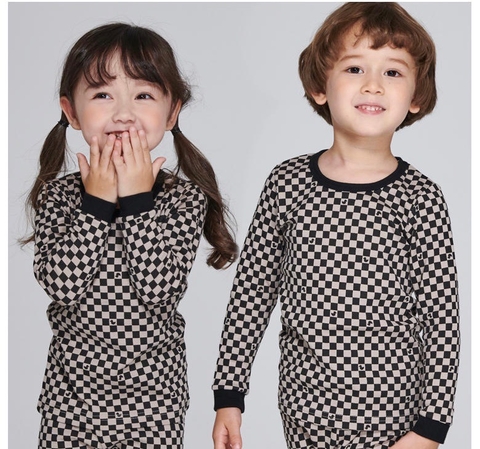 Bộ dài tay Checked Pyjama