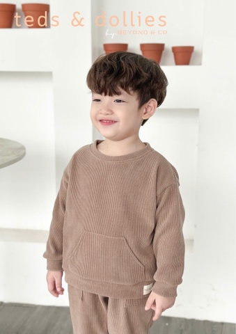 Set dài tay tăm chun thu đông bé trai be - TDF2404B