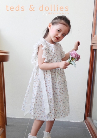 Váy Lapine Dress - Họa tiết thỏ phối nơ - TDS2405