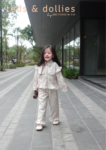 Set bò hoa màu kem - TDF2405