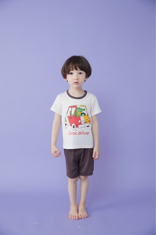 Bộ pijama cộc Olomimi bé trai Croc driver