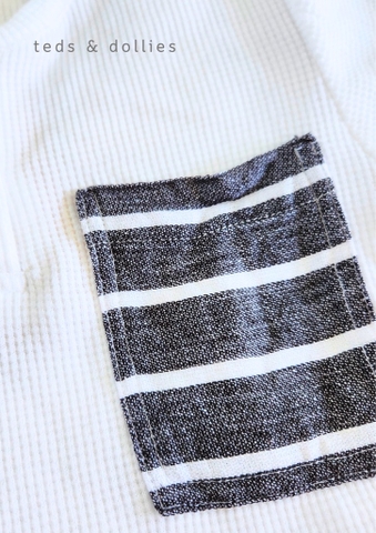 Ted & Dollies Set quần sọc áo trắng - TDS2305