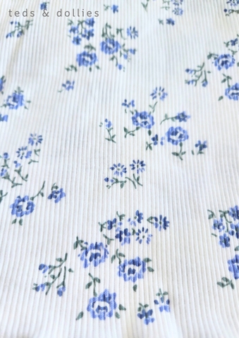 Ted & Dollies Áo ráp bèo hoa xanh - TDS2304