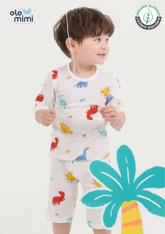 Bộ pijama lửng Olomimi bé trai Vid Vid Dino