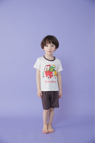 Bộ pijama cộc Olomimi bé trai Croc driver