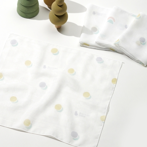 Khăn sữa sợi tre Gauze họa tiết 6chiếc/set