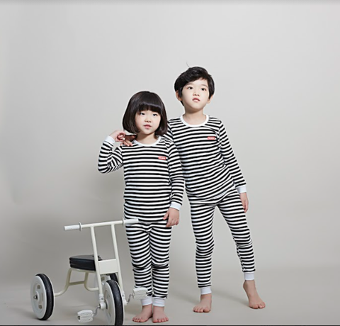 Bộ Pijama dài tay Olomimi bé trai/bé gái Papillon Black