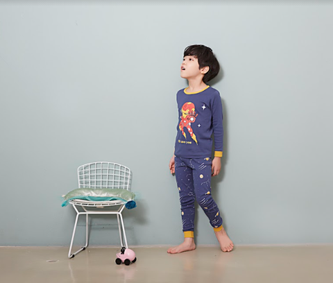 Bộ Pijama dài tay Olomimi bé trai Robot Hero