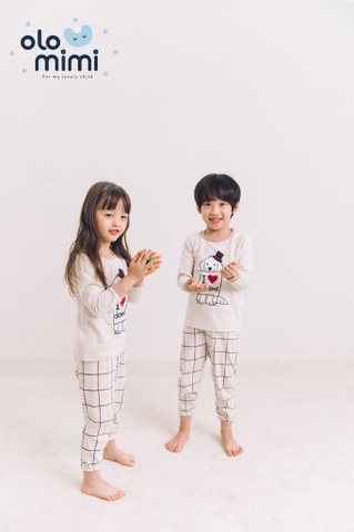 Bộ pijama dài tay Olomimi bé trai/bé gái Gentle Dog
