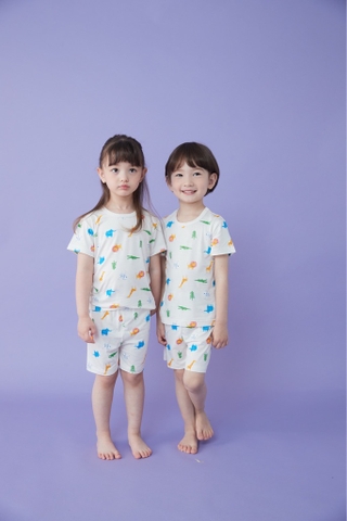 Bộ pijama cộc Olomimi bé trai/ bé gái Savannah