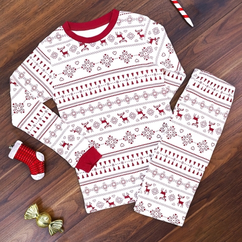 Bộ pijama dài tay Snow Rudolph - Maykids