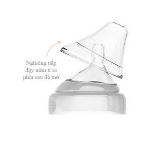 Bộ nắp đậy núm ti và Cổ nối bình sữa Hegen màu Hồng