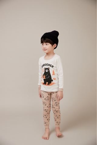 Bộ pijama dài Olomimi bé trai/bé gái Bear Gardener