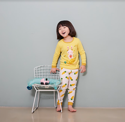 Bộ Pijama dài tay Olomimi bé gái Carrot Queen