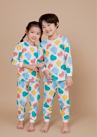 Bộ pijama dài Olomimi bé trai/bé gái Bird Friends