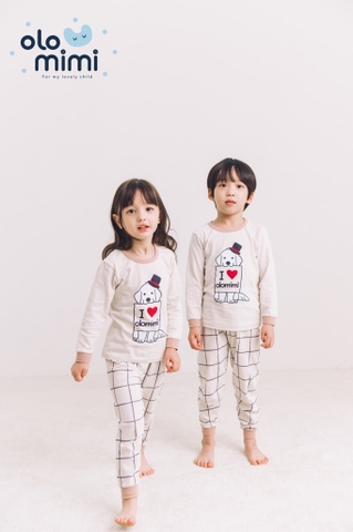 Bộ pijama dài tay Olomimi bé trai/bé gái Gentle Dog