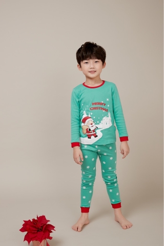 Bộ pijama dài Olomimi bé trai/bé gái Santa Christmas