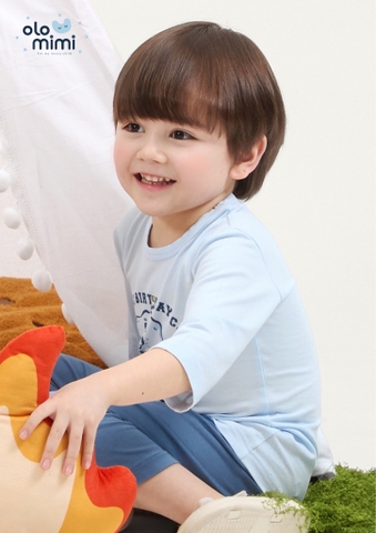 Bộ pijama lửng Olomimi bé trai T-rex