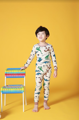 Bộ Pijama dài tay Olomimi bé trai Dino Time