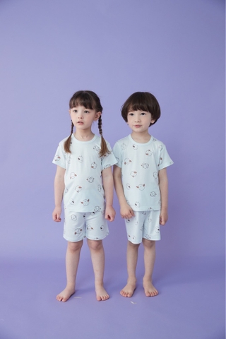 Bộ pijama cộc Olomimi bé trai/ bé gái Snowbird