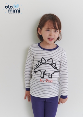 Bộ pijama dài tay Olomimi bé trai Hi Dino