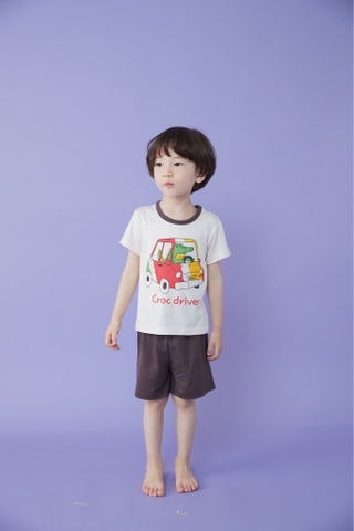 Bộ pijama cộc Olomimi bé trai Croc driver