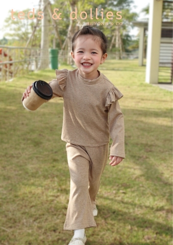 Set dài vai bèo tăm tiêu màu hồng - TDF2403H