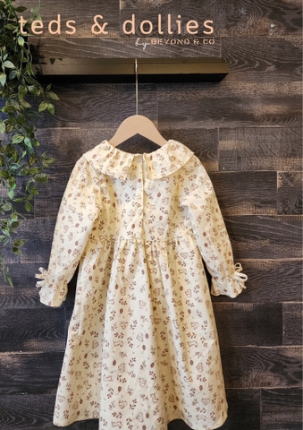 Váy thô họa tiết thỏ kem - TDF2406K