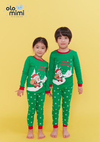 Bộ pijama dài tay Olomimi bé trai/ bé gái Merry Santa