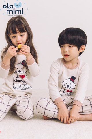 Bộ pijama dài tay Olomimi bé trai/bé gái Gentle Dog