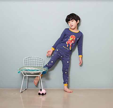 Bộ Pijama dài tay Olomimi bé trai Robot Hero