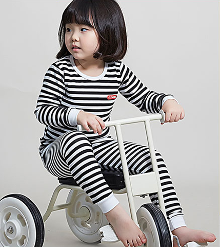 Bộ Pijama dài tay Olomimi bé trai/bé gái Papillon Black
