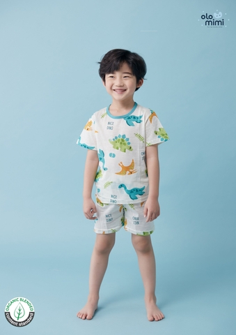 Bộ Pijama cộc tay Olomimi bé trai Nice Dino