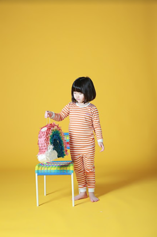 Bộ Pijama dài tay Olomimi bé trai/bé gái Papillon Orange