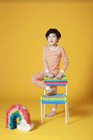 Bộ Pijama dài tay Olomimi bé trai/bé gái Papillon Orange