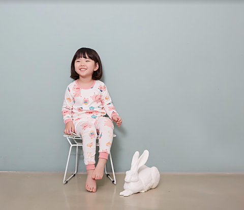 Bộ Pijama dài tay Olomimi bé gái Pig Pig