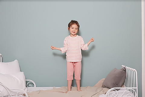 Bộ pijama lửng Olomimi bé gái Stripe Pink